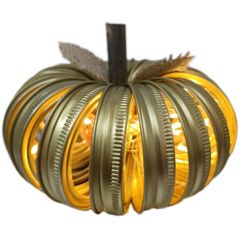 Leuchtende Kürbislaterne für herbstliche Halloween-Dekoration – Tischdekoration, Kamindekoration, Küchendekoration, moderner Landhausstil