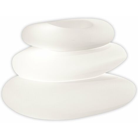 Leuchtende Lampe "Eden Bright" runde Dekorationslampe mit LED für den Außenbereich Made in Italy -Weiß / Lampe ohne Loch / Mit Kabel