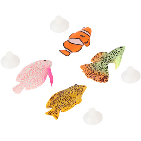 leuchtende Silikonfische für die Aquariendekoration, künstliches Landschaftszubehör