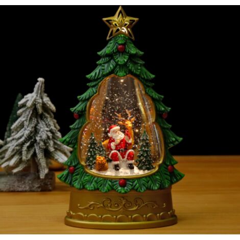 Leuchtende Weihnachts-Schneekugel mit Musikbox, automatischem Schneeeffekt, Weihnachtsdeko mit Santa, magisches Geschenk für Mama, Kinder oder Freunde