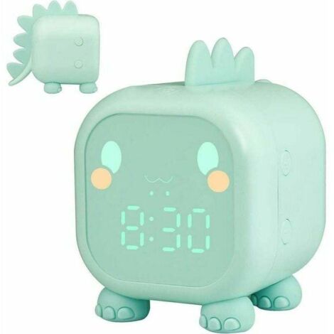 Leuchtender Dinosaurier-Wecker für Kinder, Mädchen und Jungen, Digitaler Wecker mit Lampe, Nachtlicht, Tag- und Nachtlicht, Kinderwecker