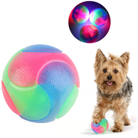 Leuchtender, elastischer Hundeball – interaktives, blinkendes Kauspielzeug aus Gummi