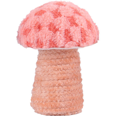 Leuchtender rosa Plüschpilz, dekoratives Bürospielzeug, festliches Geschenk