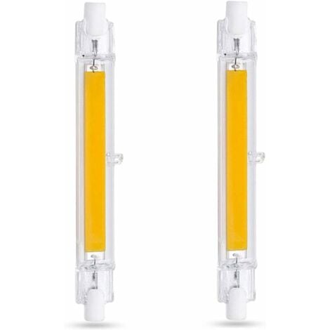 GALOZZOIT Leuchtmittel R7S 118mm 10W LED Kaltweiß 6000K 1000LM, R7S 118 COB LED Ersetzt Halogenstab R7S J118 80W 100W, nicht dimmbar, LED Stablampe 118mm für Deckenfluter, 2 Stück