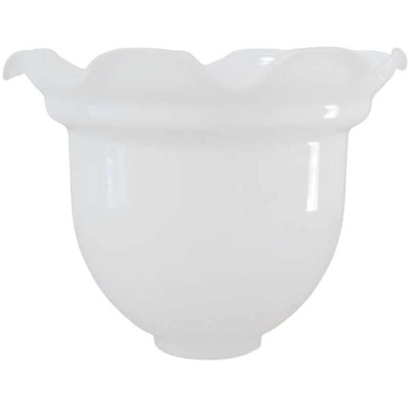 Ltde - leucojum 13x17cm glänzend weißer Opalglas-Lampenschirm mit 5cm Öffnung