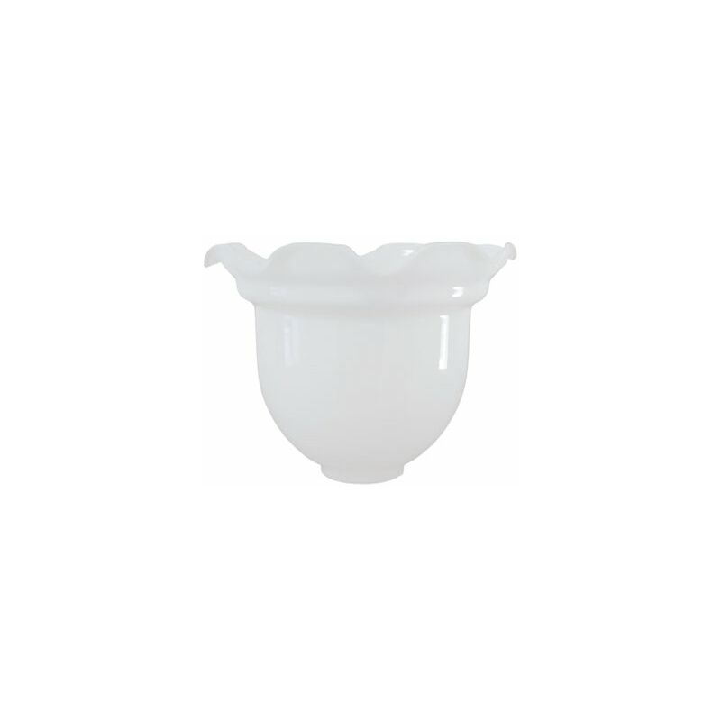 Image of Leucojum Paralume in vetro opalino bianco lucido 13x17cm con apertura 5cm