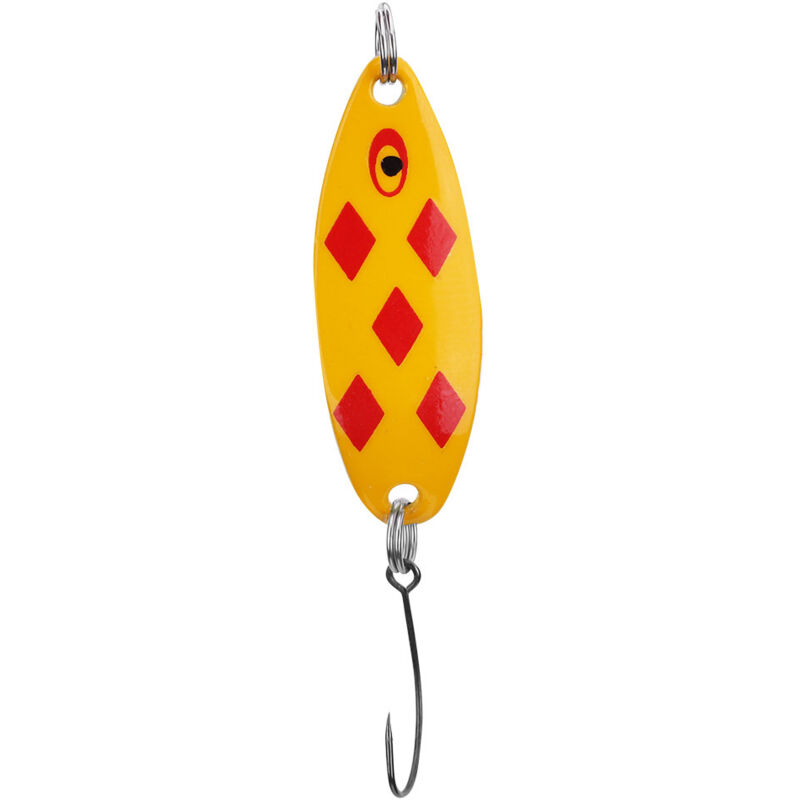 Leurres pour truite, cuillers tournantes et leurres à dandiner, 3.5g/3.4cm (Carré orange) pour pêche à la truite