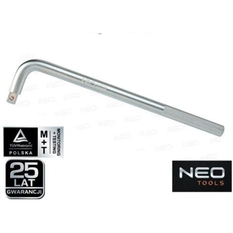 LEVA A 'L' - attacco 3/4 - 450mm - 08-357 NEO TOOLS - IMPUGNATURA BUSSOLA