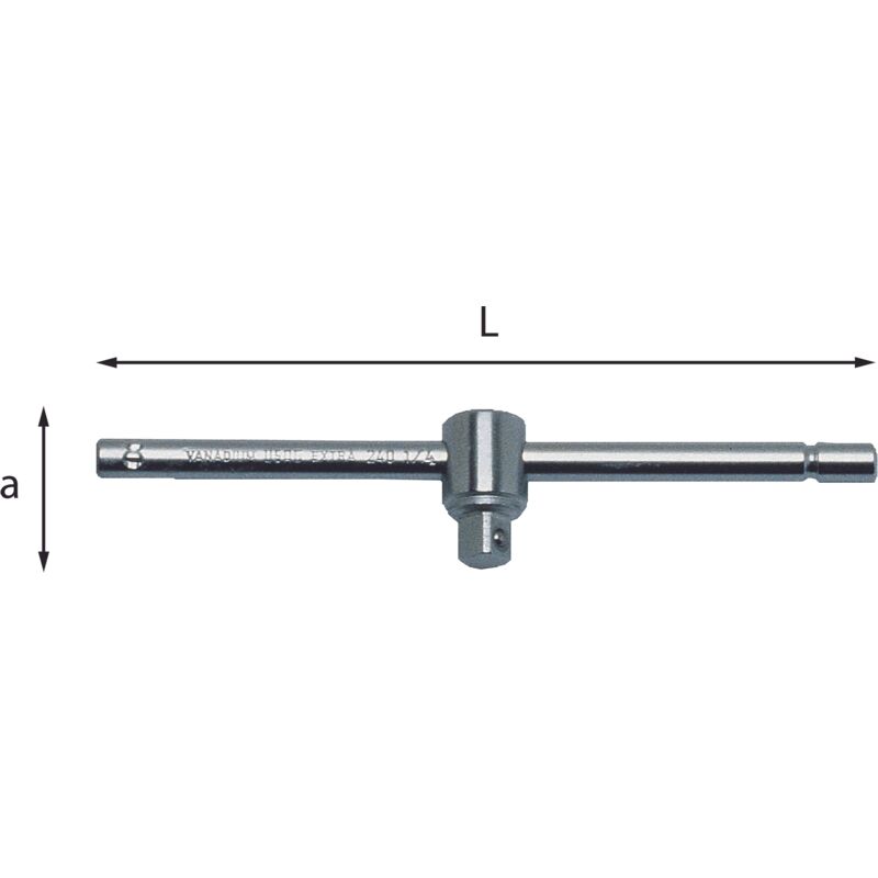 Usag - Leva a t l. 280mm attacco quadro scorrevole...