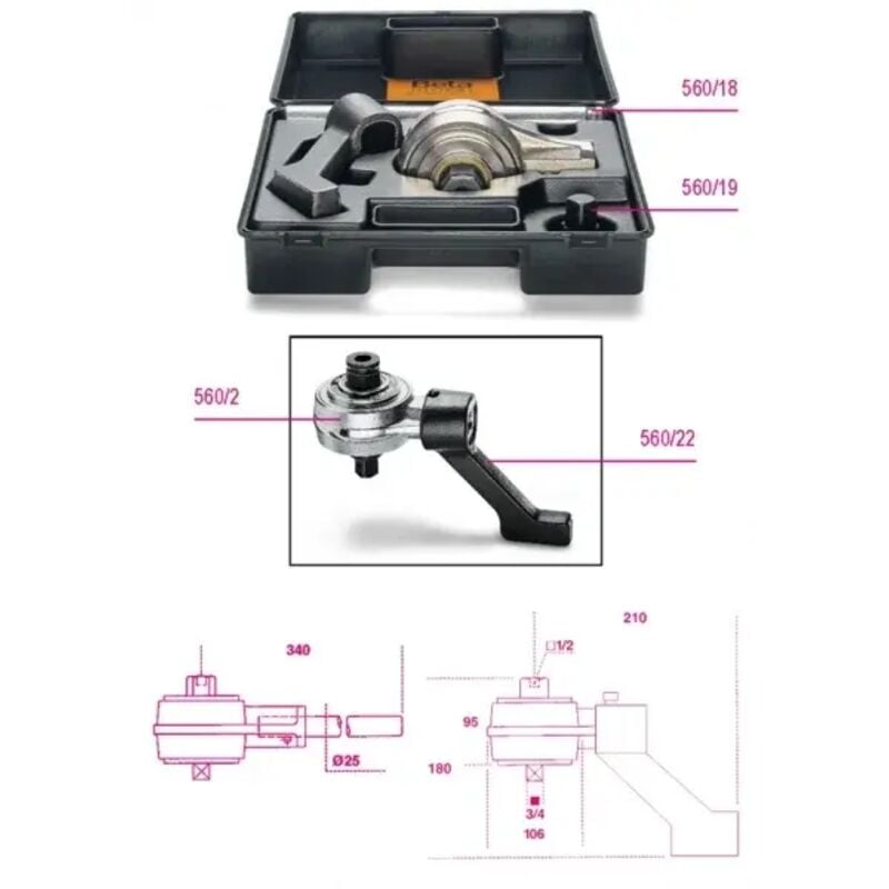 Beta - 560/18 levier de réaction droit