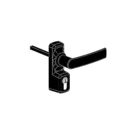 Leva esterna Oltre con cilindro estraibile Nero 9005 FAPIM fornita senza cilindro - 8568BS37