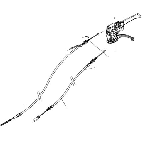 Leva frizione con cavi motocoltivatore modelli BRIK1S ORIGINALE EMAK 68310092AR