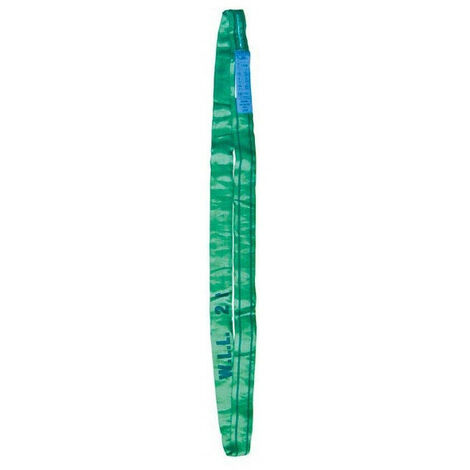Levac – Élingue ronde textile 4 mètres 2 tonnes verte – Polyester résistant – Norme EN 1492-2 – Pour chantiers industriels et extérieurs - EN-1492-2