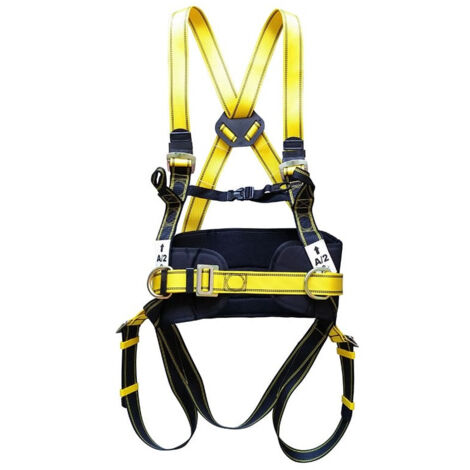 Levac – Harnais de sécurité 2 points dorsal et sternal – Ceinture et anneaux-D latéraux – Polyester – Norme EN361 et EN358 – 136 kg max