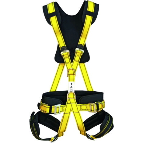 Levac – Harnais de sécurité avec points d'accrochage dorsal et sternal – Norme EN361 EN358 EN813 – Pour travaux en hauteur – Polyester 3800g