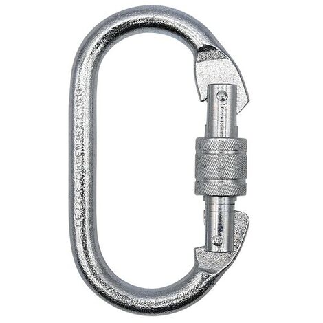 Levac – Mousqueton à vis acier zingué 18 mm – Résistance 23 kN – Pour escalade et sécurité – 3805A