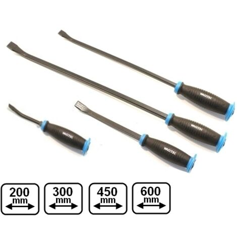 Levachiodi/Leva chiodi/Leve/Leverini/Piedi di porco/Pry Bar con impugnatura antiscivolo battente set 4 pz