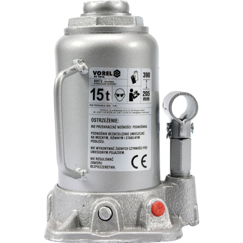 VÉRIN À PISTON HYDRAULIQUE VOREL 10T 195-375mm 80052