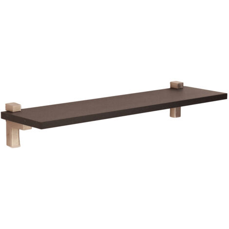 Levant 60 cm Slim Shelf with "L" Shape Bracket - Metal - L15 x W60 x H1.6 cm - Black