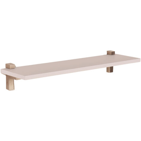 Levant 60 cm Slim Shelf with "L" Shape Bracket - Metal - L15 x W60 x H1.6 cm - White
