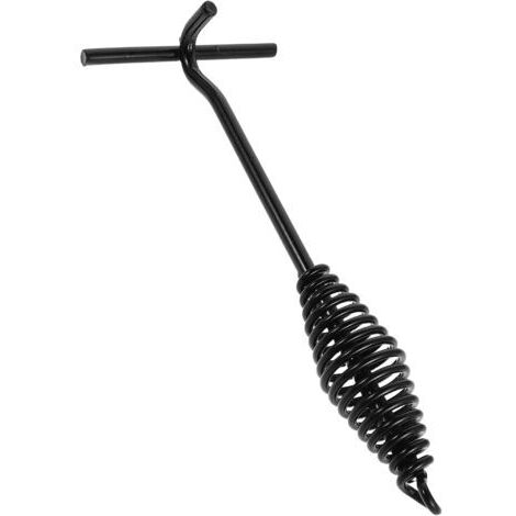 Lève-Couvercle de Camping 43 CM en Fonte Crochet Spiralé – Outil Polyvalent pour Cocottes en Fonte et Réchauds de Feu de Camp – Accessoire Robuste pour Barbecue et Cuisson