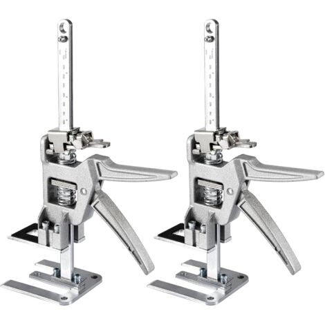 Leve Meuble 2 Pièces, Bras de Levage économisant le Travail avec échelle de Précision, Leve Plaque en Acier au Carbone pour Meubles Lourds, Leve Porte, Souleve Meuble, Capacité de Charge 400KG