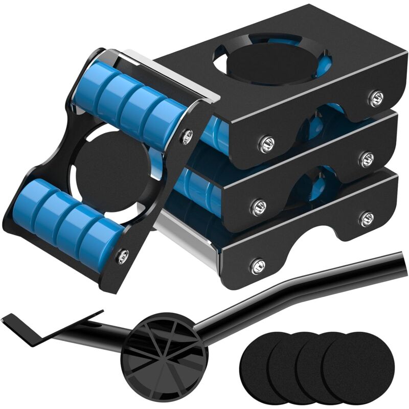 Lève Meubles Lourd, Le Lève et Glisseurs Meubles avec Freins, Kit de Deplace Meuble a Roulette, Furniture Lifter Set, Deplace Meuble Kit pour