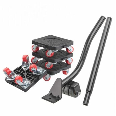 Kit de Levage de Meuble 5 Pièce Monte-Meubles Leve Meuble roulettes pour  Sofa Machine à Laver Garde-Robe Réfrigérateur Piano(Rouge)
