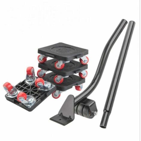Lève-meubles lourds, kit de roulettes mobiles pour meubles avec lève-meubles, roulettes pivotantes à 360 degrés, roulements doubles, ensemble pour le transport de meubles