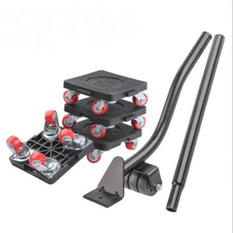 Lève-meubles lourds, kit de roulettes mobiles pour meubles avec lève-meubles, roulettes pivotantes à 360 degrés, roulements doubles, ensemble pour le transport de meubles