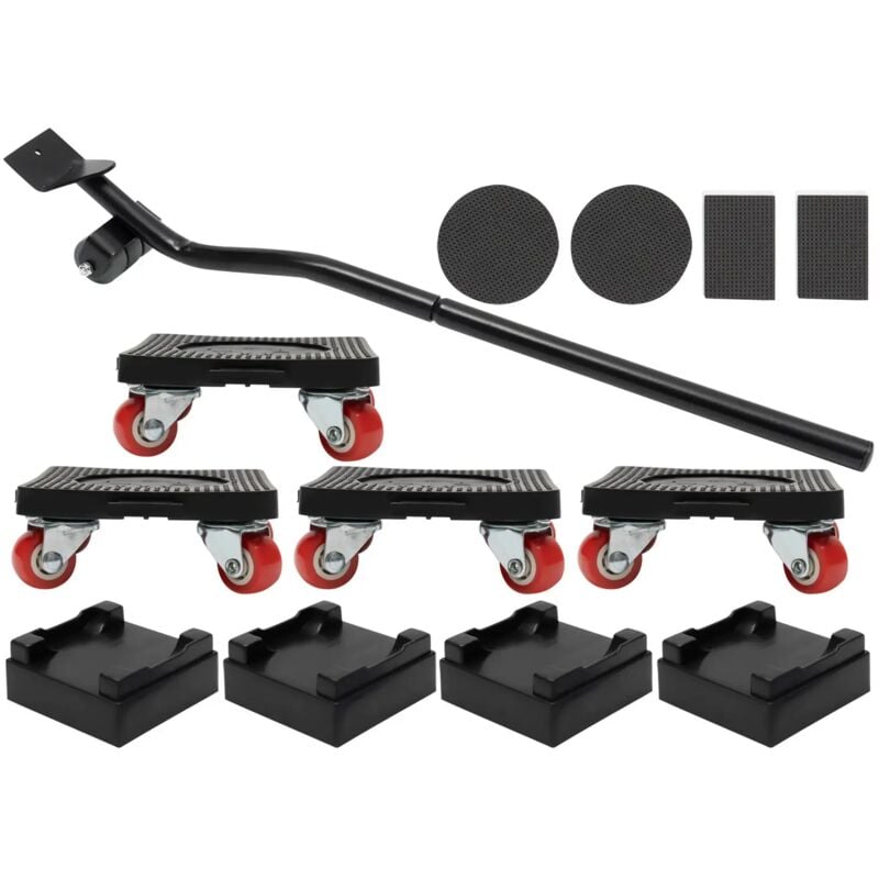Gojoy - Leve Meubles Lourds,Deplace Meubles Kit d'outils Grands, Souleve Meuble avec 4 Coussinets élévateurs et roulettes pour Demenagement,pour