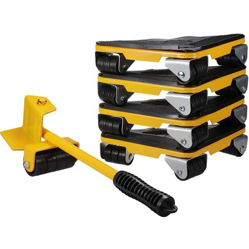 Lève-Meubles Robuste, Kit De Déplacement De Meubles, Système De Déplacement De Meubles avec Roues, Peut Pivoter à 360 Degrés, Quatre Charges