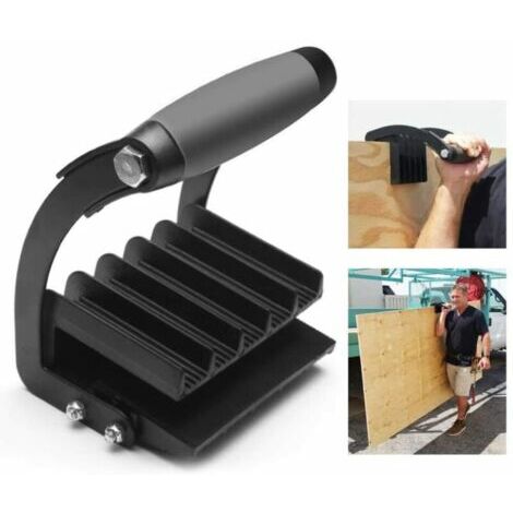Lève-planche Fer Lève-plaque de plâtre Ergonomique Gorilla Gripper Panneau de support de plaque de support Plaques de préhension pour le levage pratique de panneaux Contreplaqué Noir RUIOIU