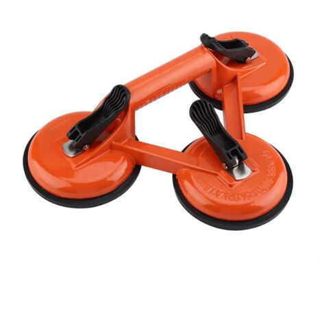 Lève-Ventouse, Ventouse en Alliage d'aluminium Lève-vitre Double/Simple/Trois ventouses pour Le déplacement des miroirs de Carreaux de Verres(3 Claws)