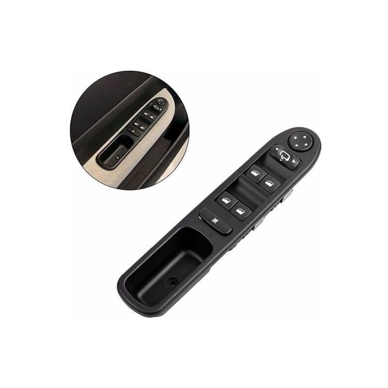 SNQ - Levé Vitre Avant Gauche Drive côté Vitre Électrique Interrupteur Principal, Interrupteur de Lève-Vitre Compatible pour Peugeot 307 307SW 307CC--