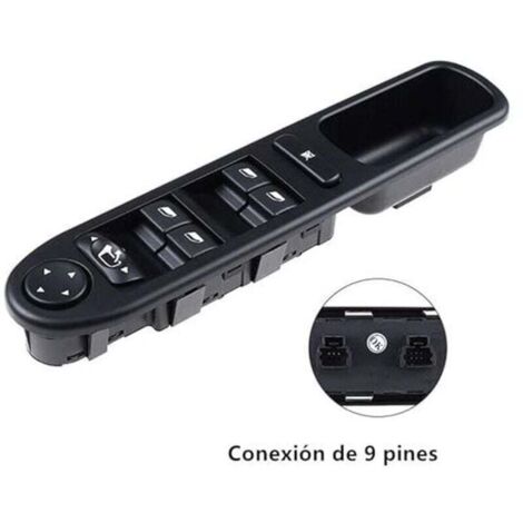 Levé Vitre Avant Gauche Drive CÔTÉ Vitre Électrique Interrupteur Principal, Interrupteur de Lève-Vitre Compatible pour Peugeot 307 307SW 307CC