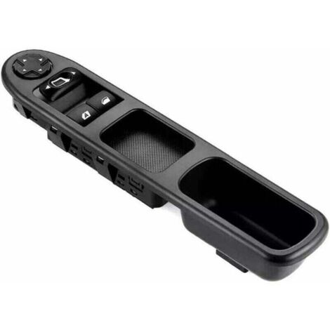 Levé Vitre Gauche Drive CÔTÉ Vitre Électrique Interrupteur Principal 6554.QC, Interrupteur de Lève-Vitre Compatible pour Peugeot 207