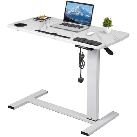 Levede Mobile Standing Desk Height Adjustable Sit Stand Over Bed Laptop Table
