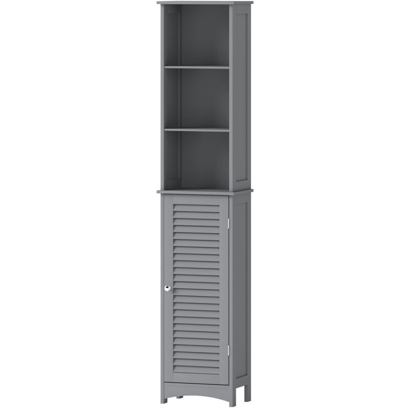 Levede Tall Bathroom Cabinet Slim Freestanding Bathroom Storage Cupboard Unit