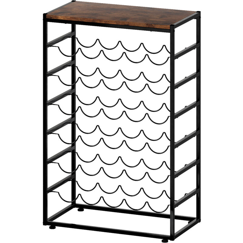 Levede Wine Rack 30 Bottles Free Standing Floor Wooden Top 6 Tiers Wine Shelves