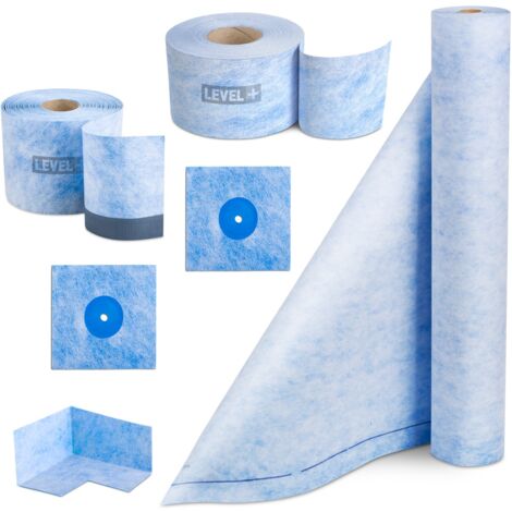 LEVEL+ Bandset Dusche Balkon Dichtband Dichtbahn Duschelement Ecken Profi Set B1