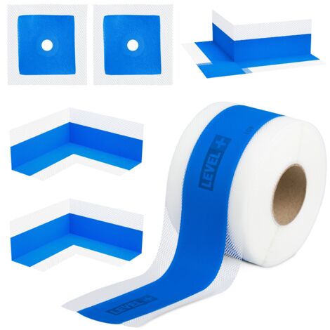 LEVEL+ Bandset Dusche Balkon Dichtband Dichtbahn Duschelement Ecken Profi Set B12
