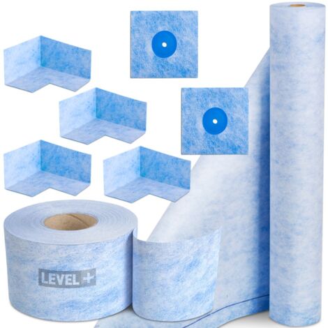LEVEL+ Bandset Dusche Balkon Dichtband Dichtbahn Duschelement Ecken Profi Set B16