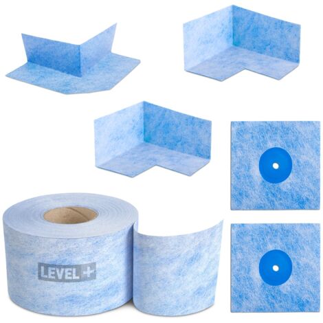 LEVEL+ Bandset Dusche Balkon Dichtband Dichtbahn Duschelement Ecken Profi Set B4