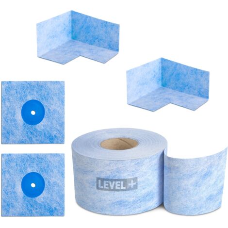 LEVEL+ Bandset Dusche Balkon Dichtband Dichtbahn Duschelement Ecken Profi Set B5