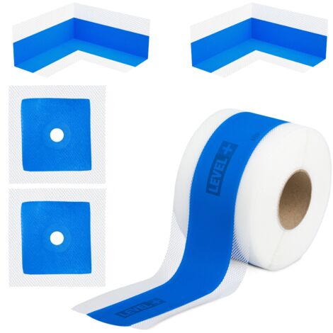 LEVEL+ Bandset Dusche Balkon Dichtband Dichtbahn Duschelement Ecken Profi Set B9