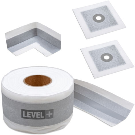LEVEL+ Bandset Dusche Balkon Dichtband Dichtbahn Duschelement Ecken Profi SET EZ2