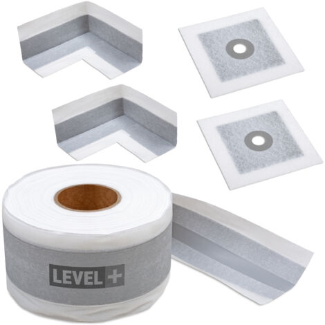 LEVEL+ Bandset Dusche Balkon Dichtband Dichtbahn Duschelement Ecken Profi SET EZ3