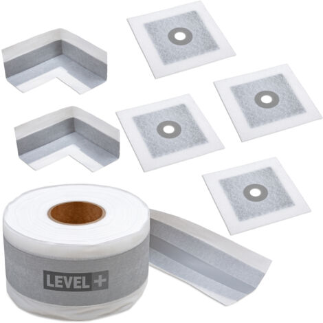 LEVEL+ Bandset Dusche Balkon Dichtband Dichtbahn Duschelement Ecken Profi SET EZ4