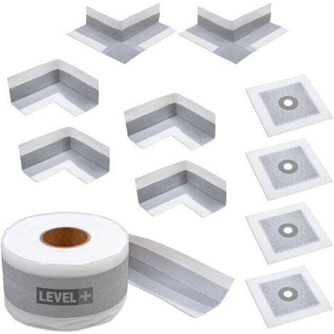 LEVEL+ Bandset Dusche Balkon Dichtband Dichtbahn Duschelement Ecken Profi SET EZ5